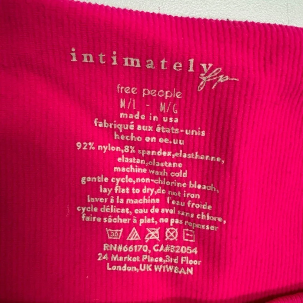Free People Top Womens Medium Large Pink Clean Lines Square Neck Coquette